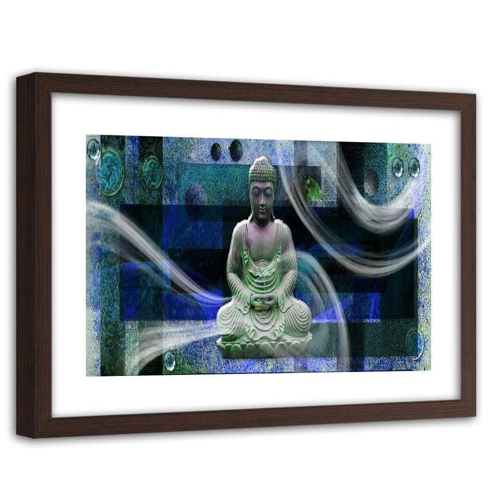 Glezna brūnā rāmī - Modern Buddha Home Trends DECO