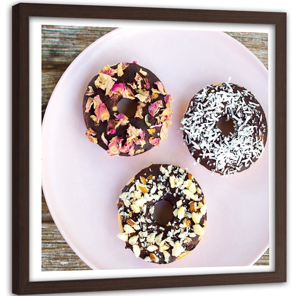 Glezna brūnā rāmī - Modern Kitchen Donuts Home Trends DECO