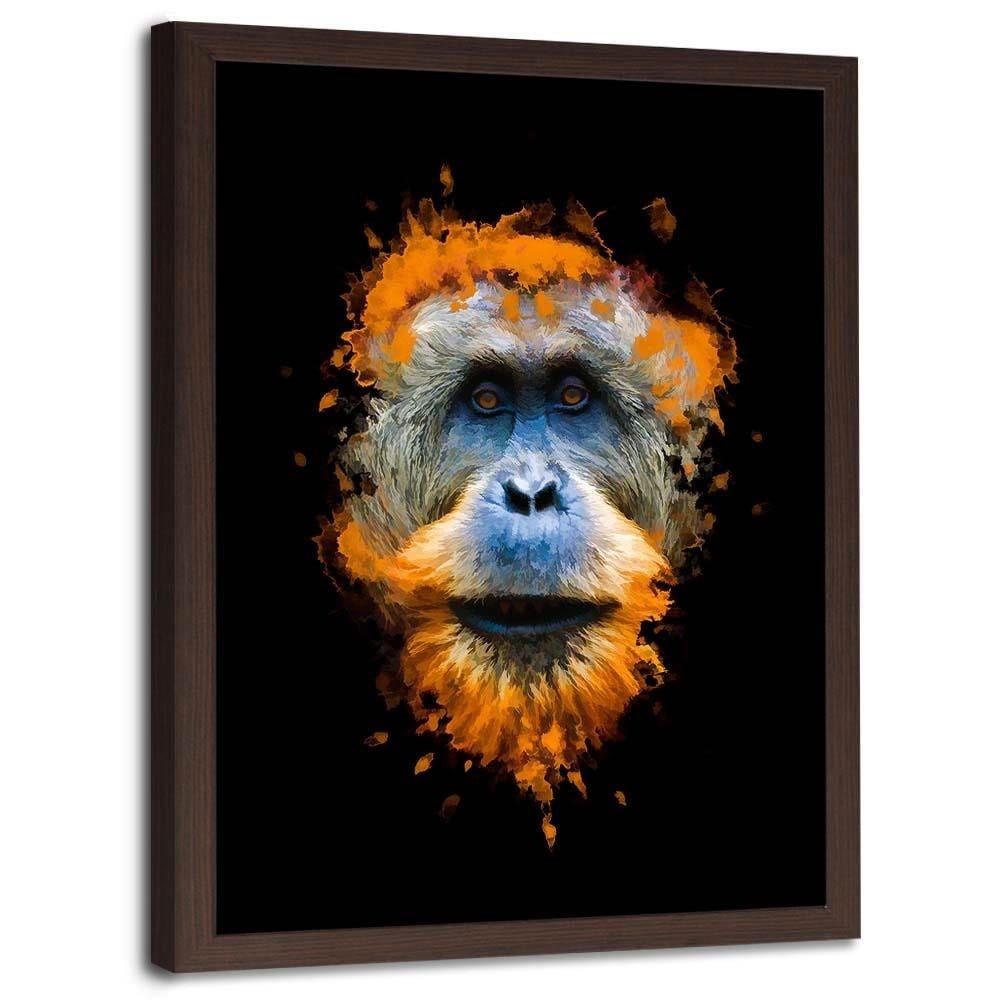Glezna brūnā rāmī - Monkey Home Trends DECO