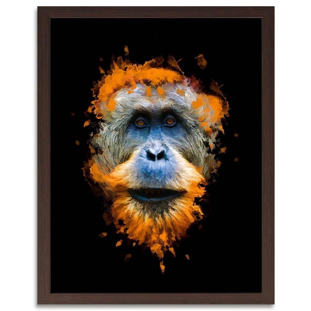 Glezna brūnā rāmī - Monkey Home Trends DECO
