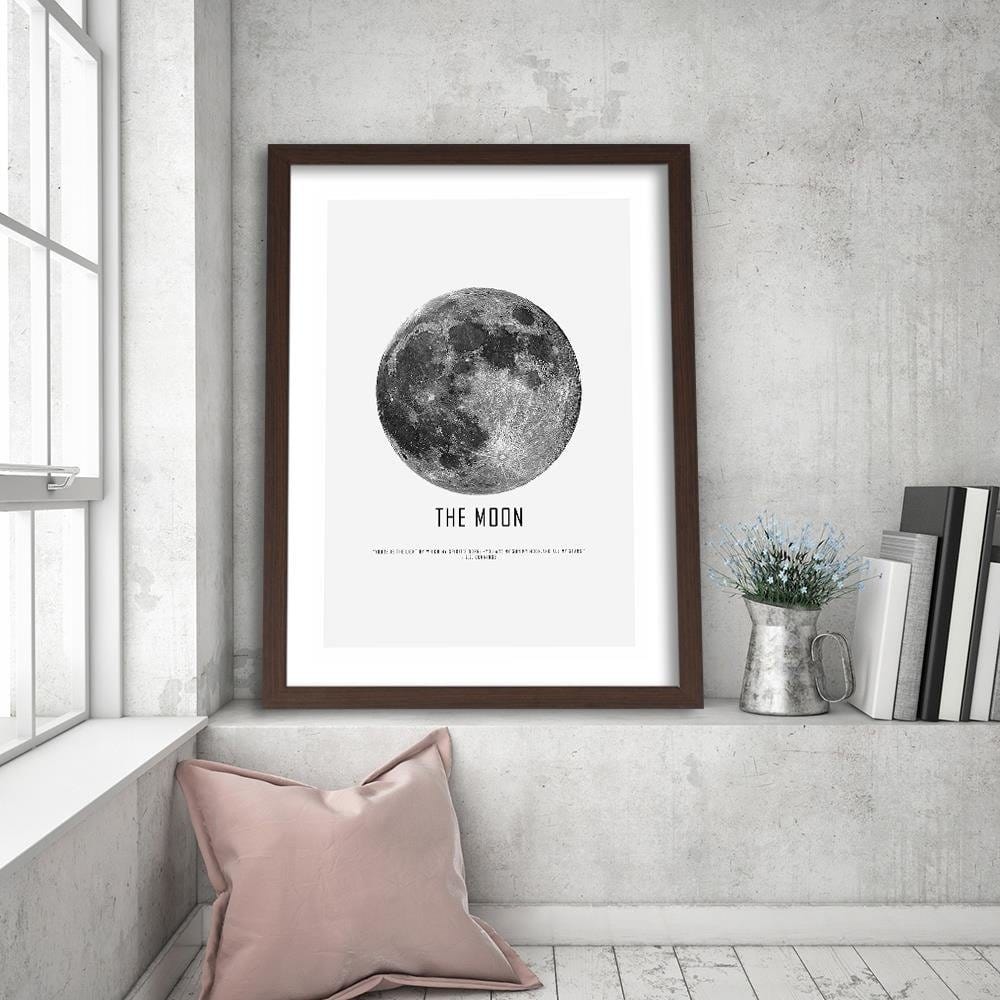 Glezna brūnā rāmī - Moon Home Trends DECO