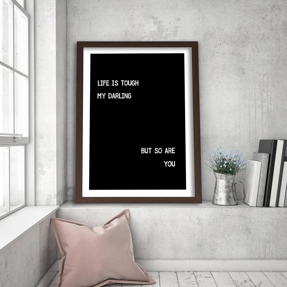 Glezna brūnā rāmī - Morifational Slogan Home Trends DECO