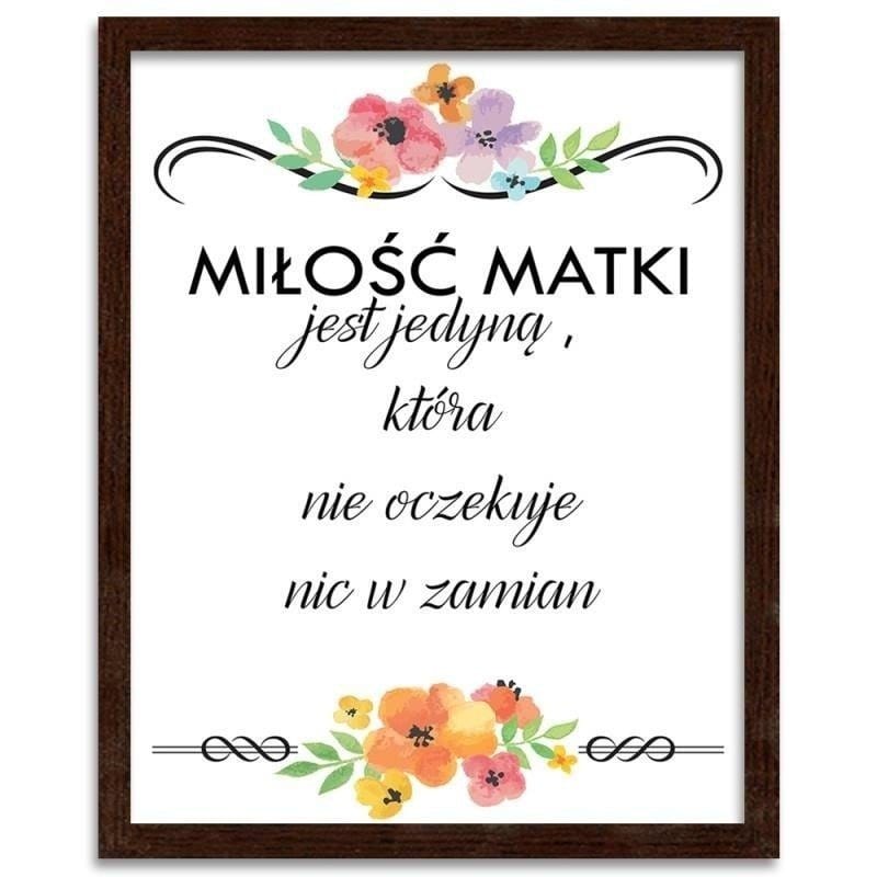 Glezna brūnā rāmī - Mother's love is the only one Home Trends DECO