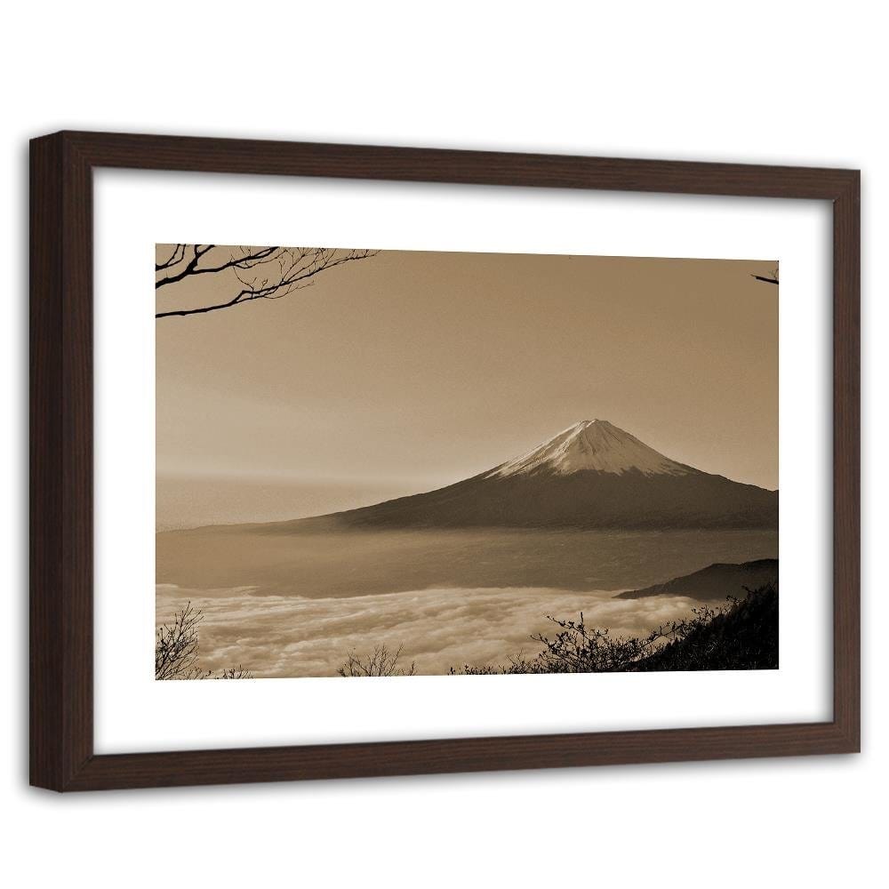 Glezna brūnā rāmī - Mount Fuji 1 Home Trends DECO