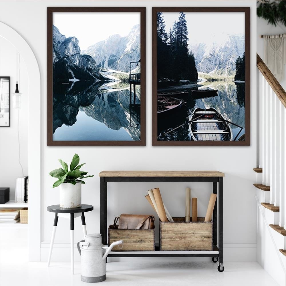 Glezna brūnā rāmī - Mountain Expedition Home Trends DECO