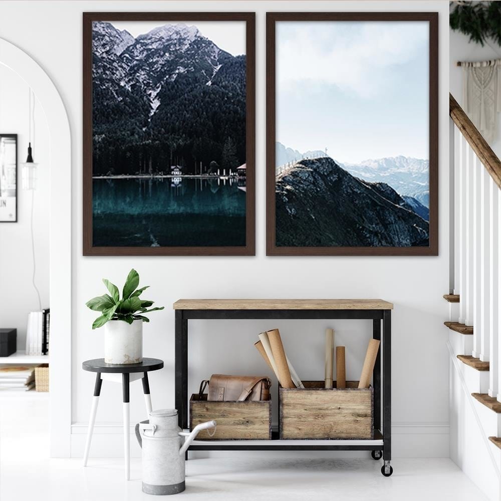 Glezna brūnā rāmī - Mountain Trail Home Trends DECO