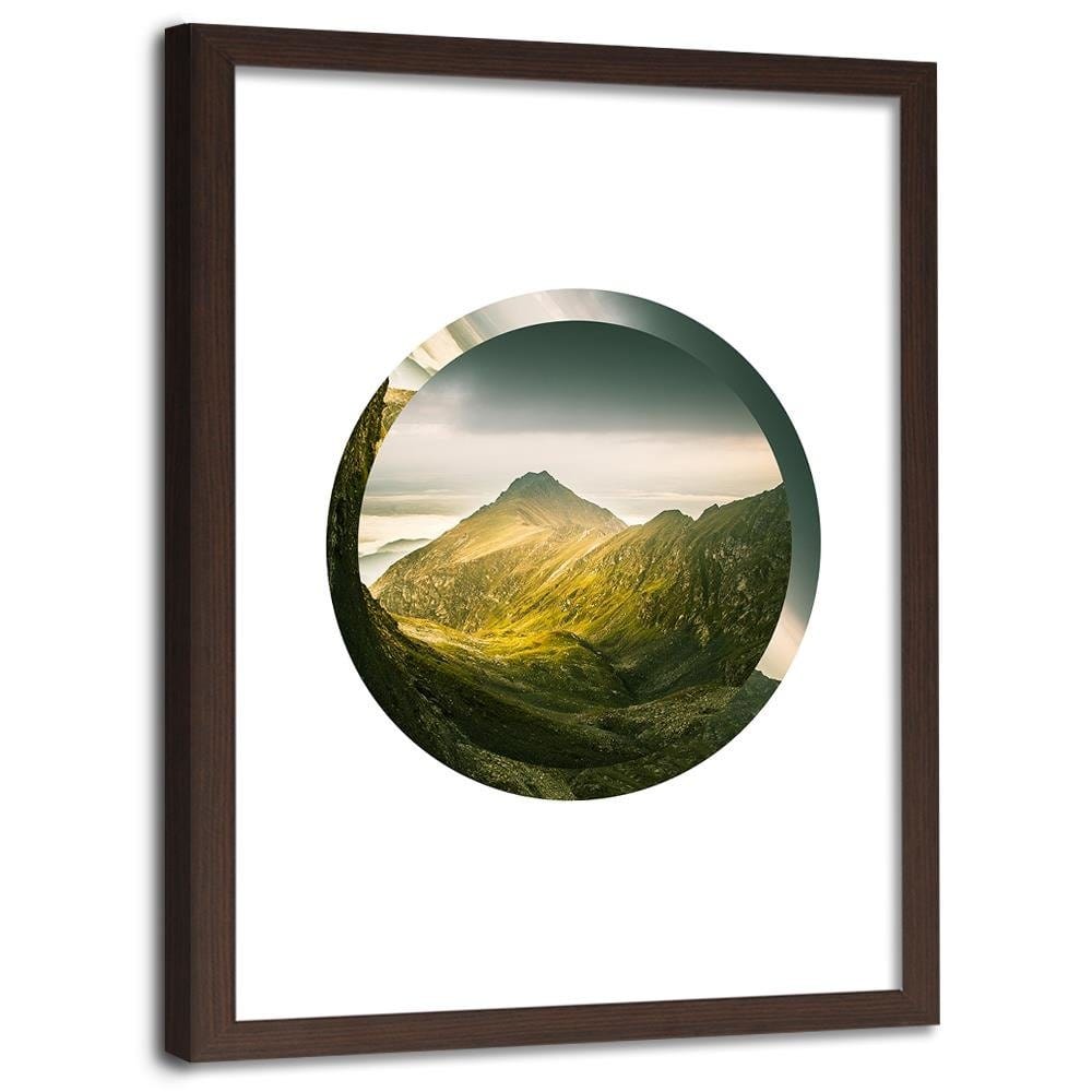 Glezna brūnā rāmī - Mountain View Home Trends DECO