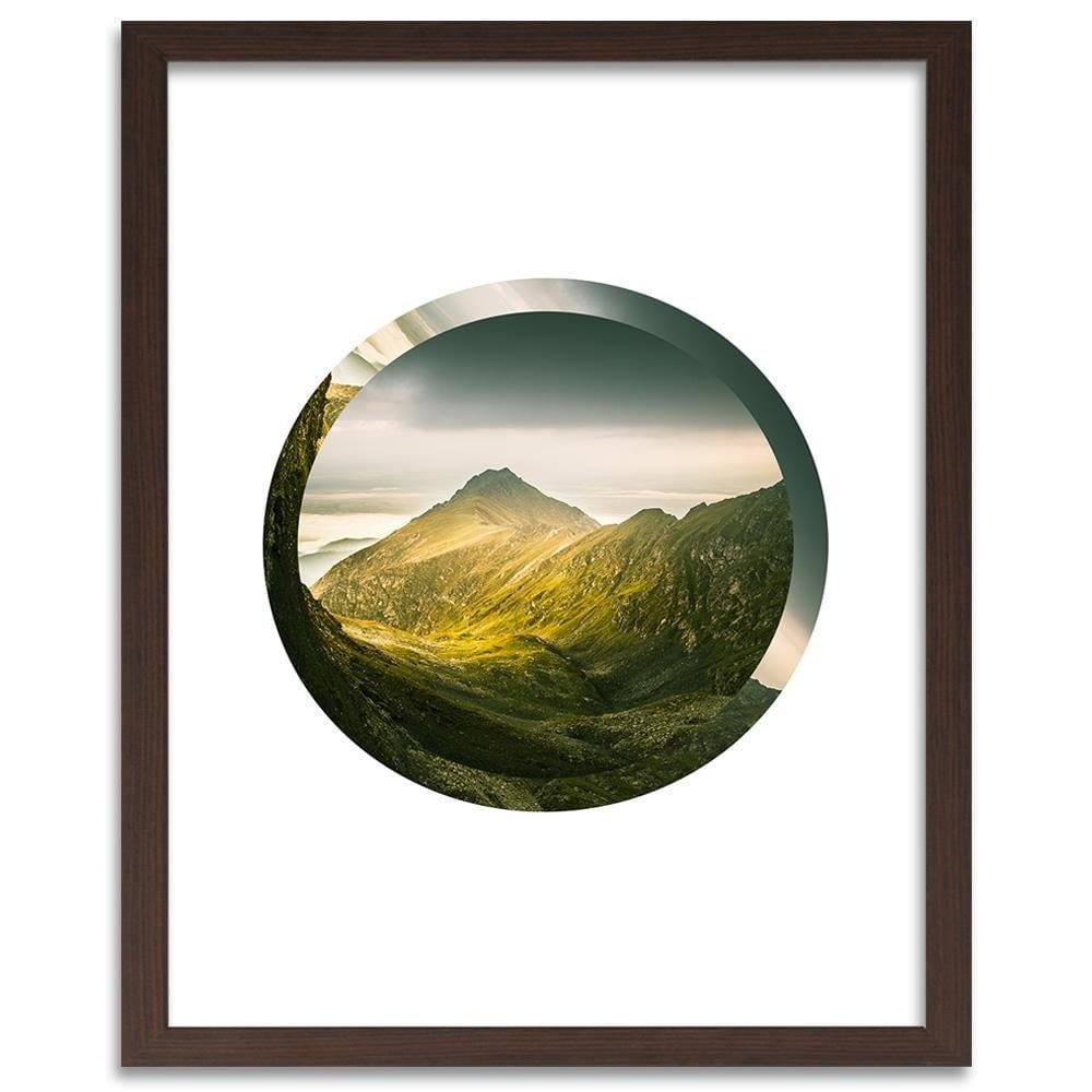 Glezna brūnā rāmī - Mountain View Home Trends DECO