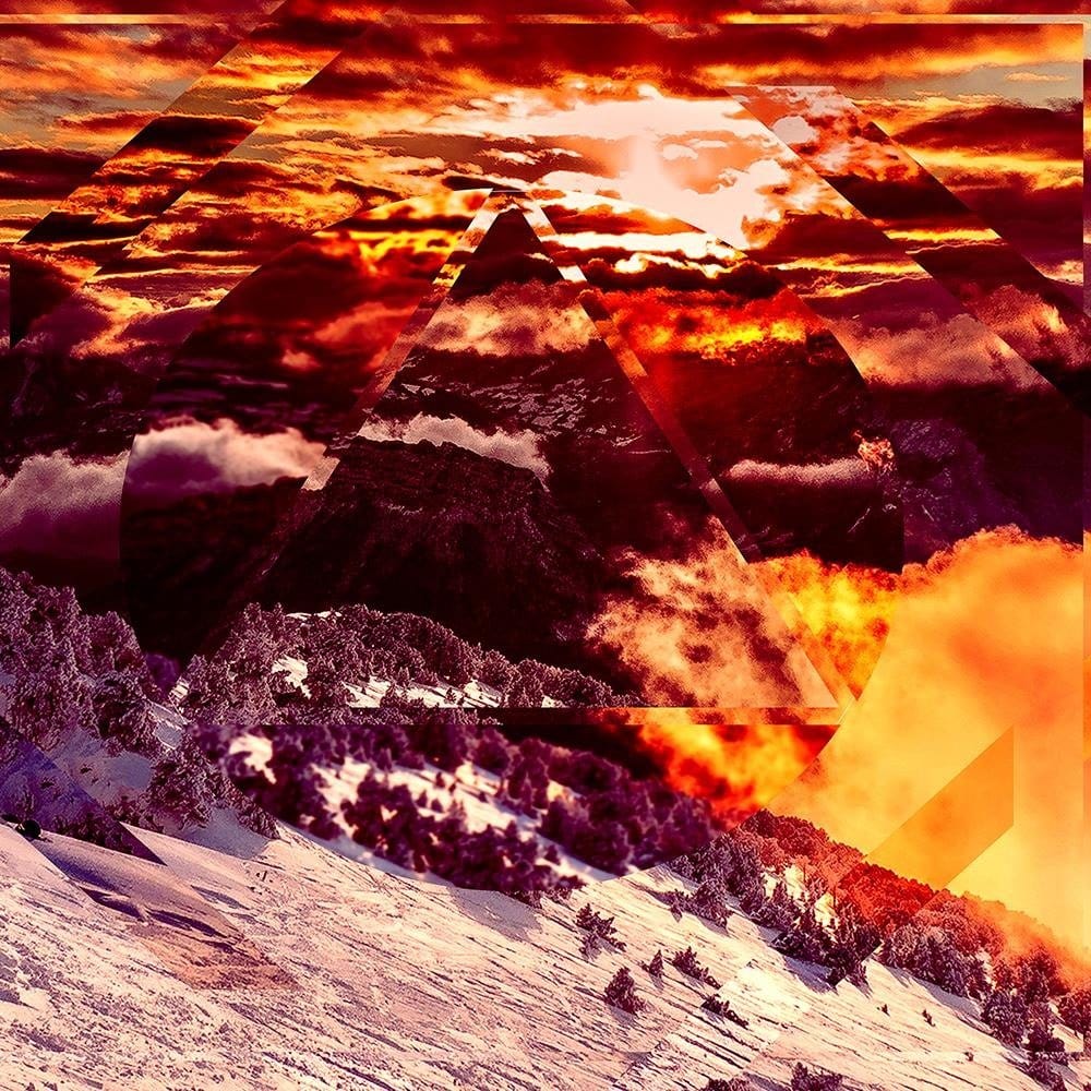 Glezna brūnā rāmī - Mountains And Sky 2 Home Trends DECO