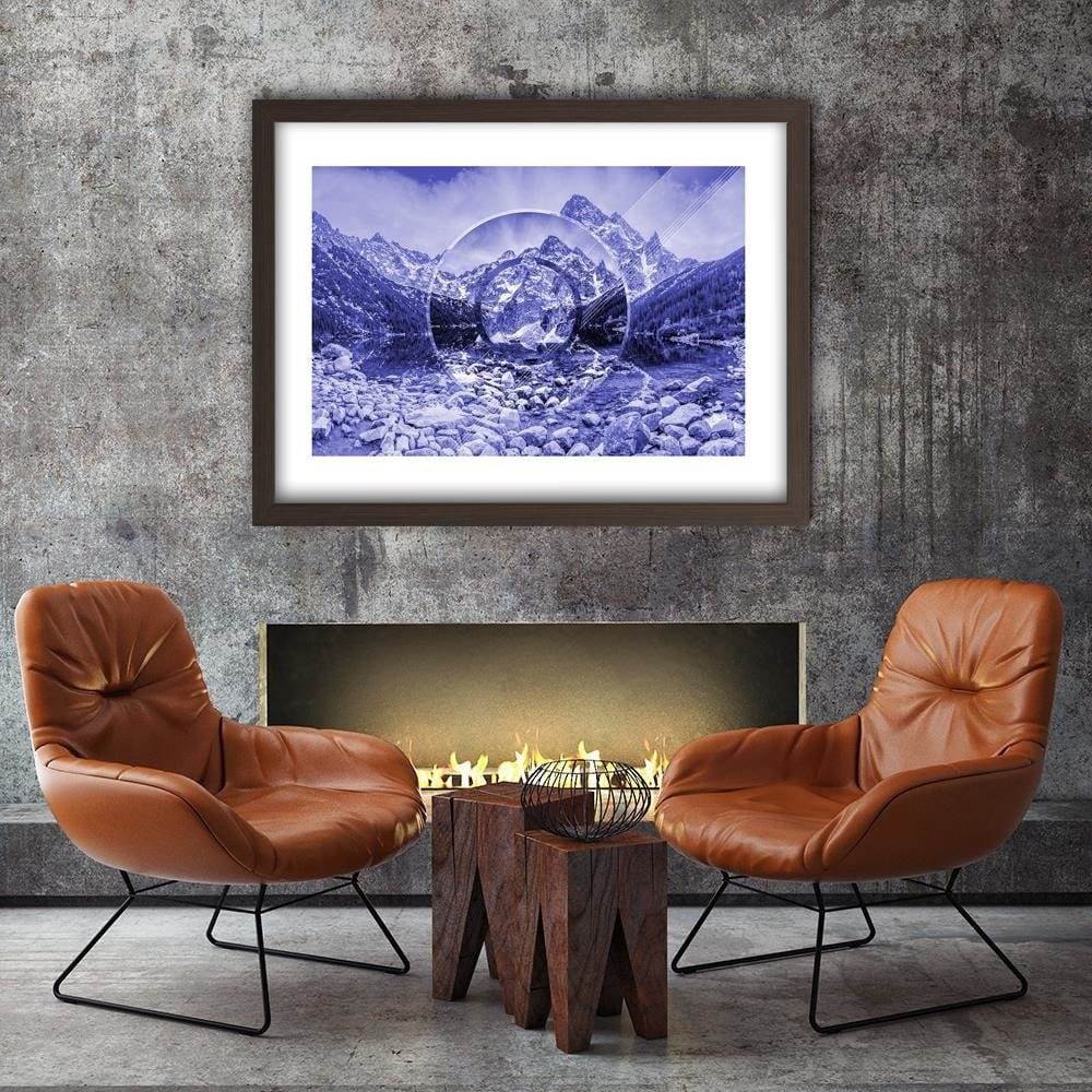Glezna brūnā rāmī - Mountains And Stones 2 Home Trends DECO
