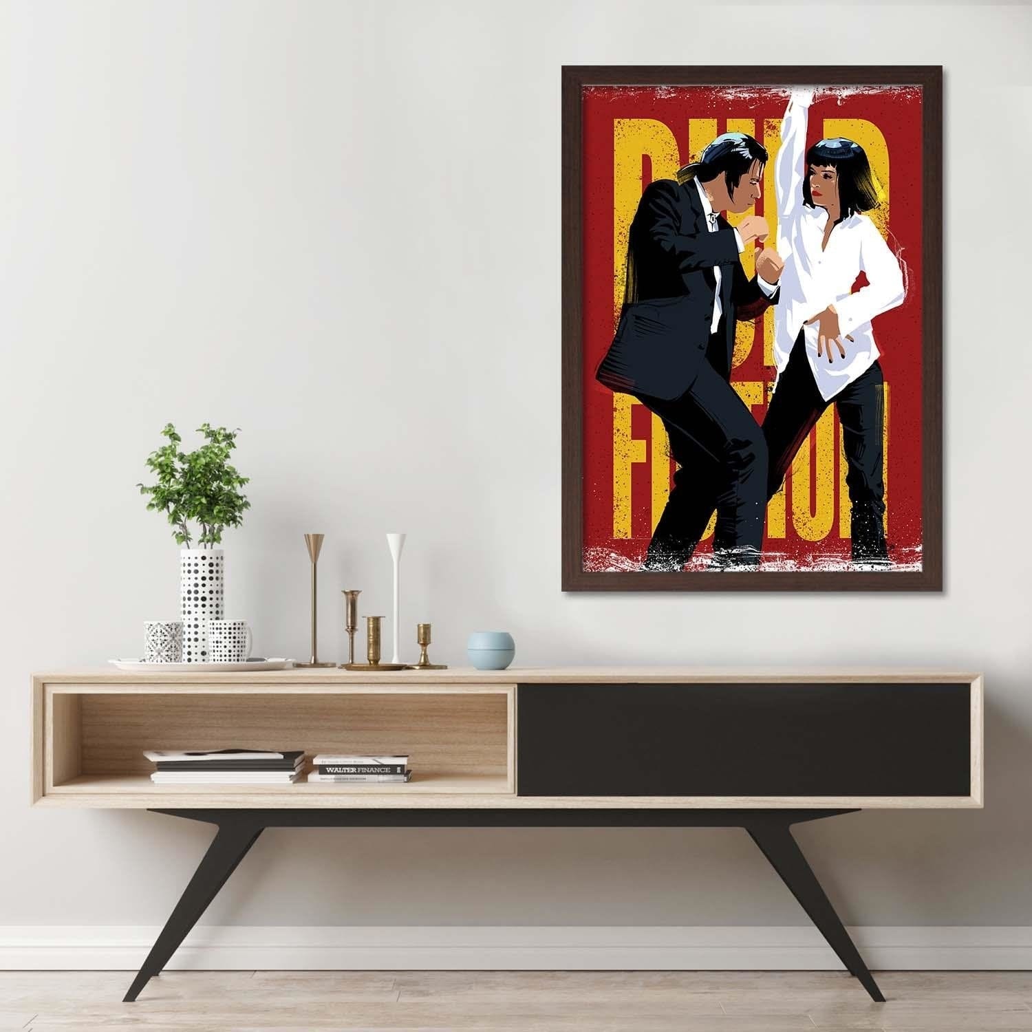 Glezna brūnā rāmī - Movie Illustration Red Home Trends DECO