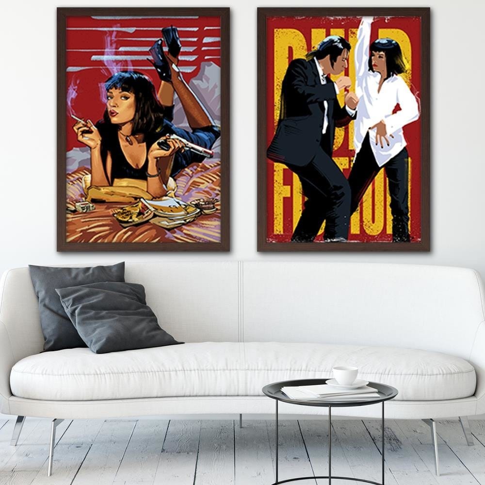 Glezna brūnā rāmī - Movie Illustration Red Home Trends DECO