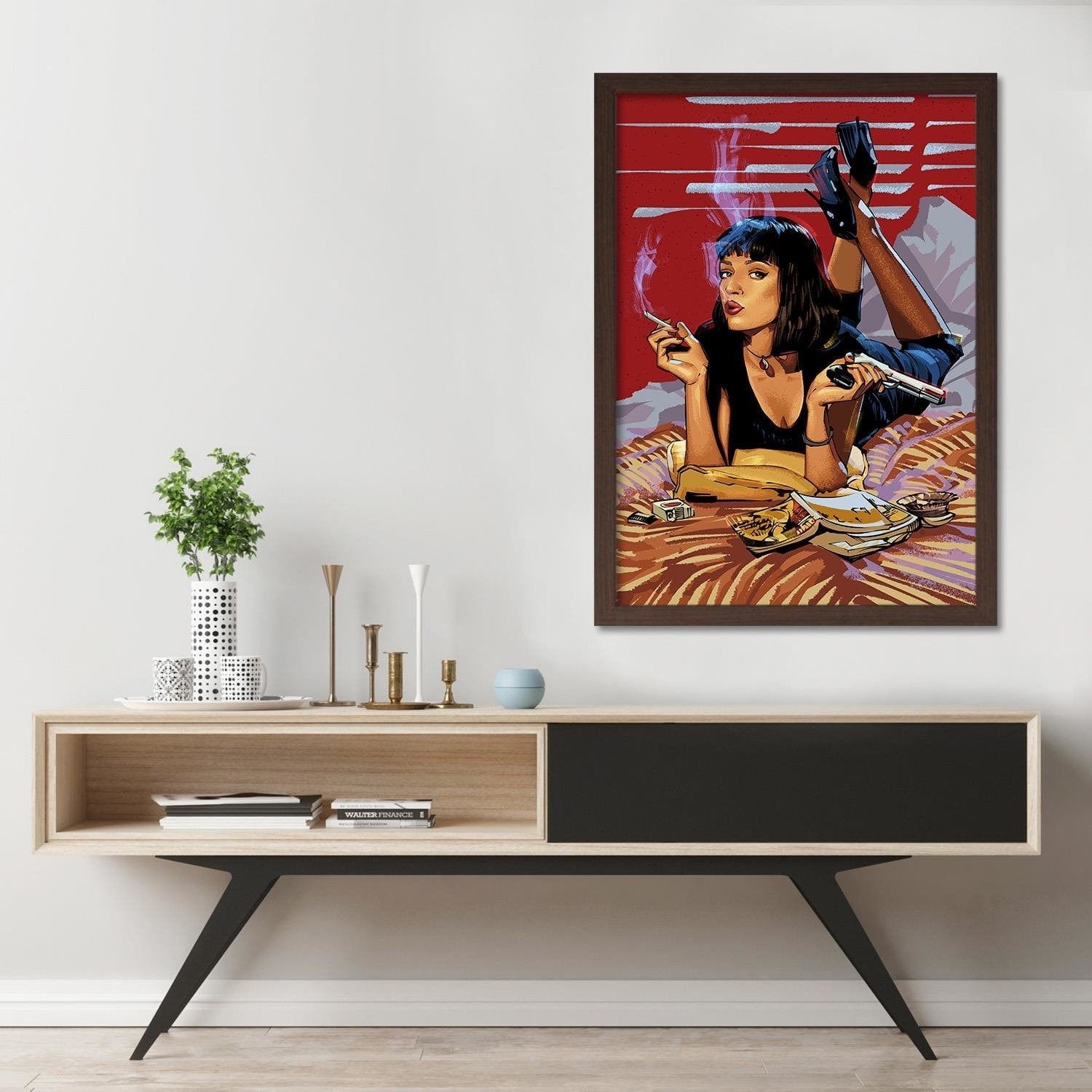 Glezna brūnā rāmī - Movie Morife Red Home Trends DECO