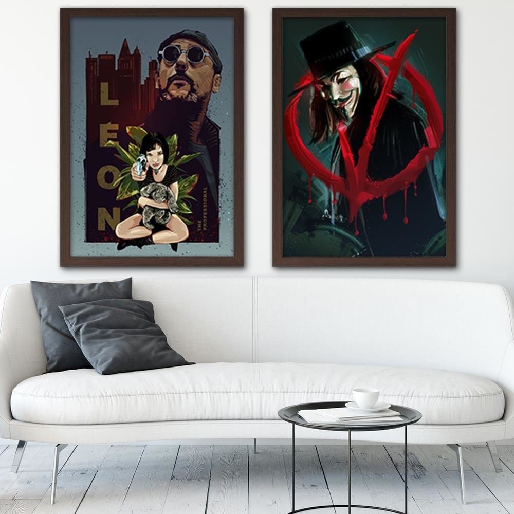 Glezna brūnā rāmī - Movie Poster Black Home Trends DECO