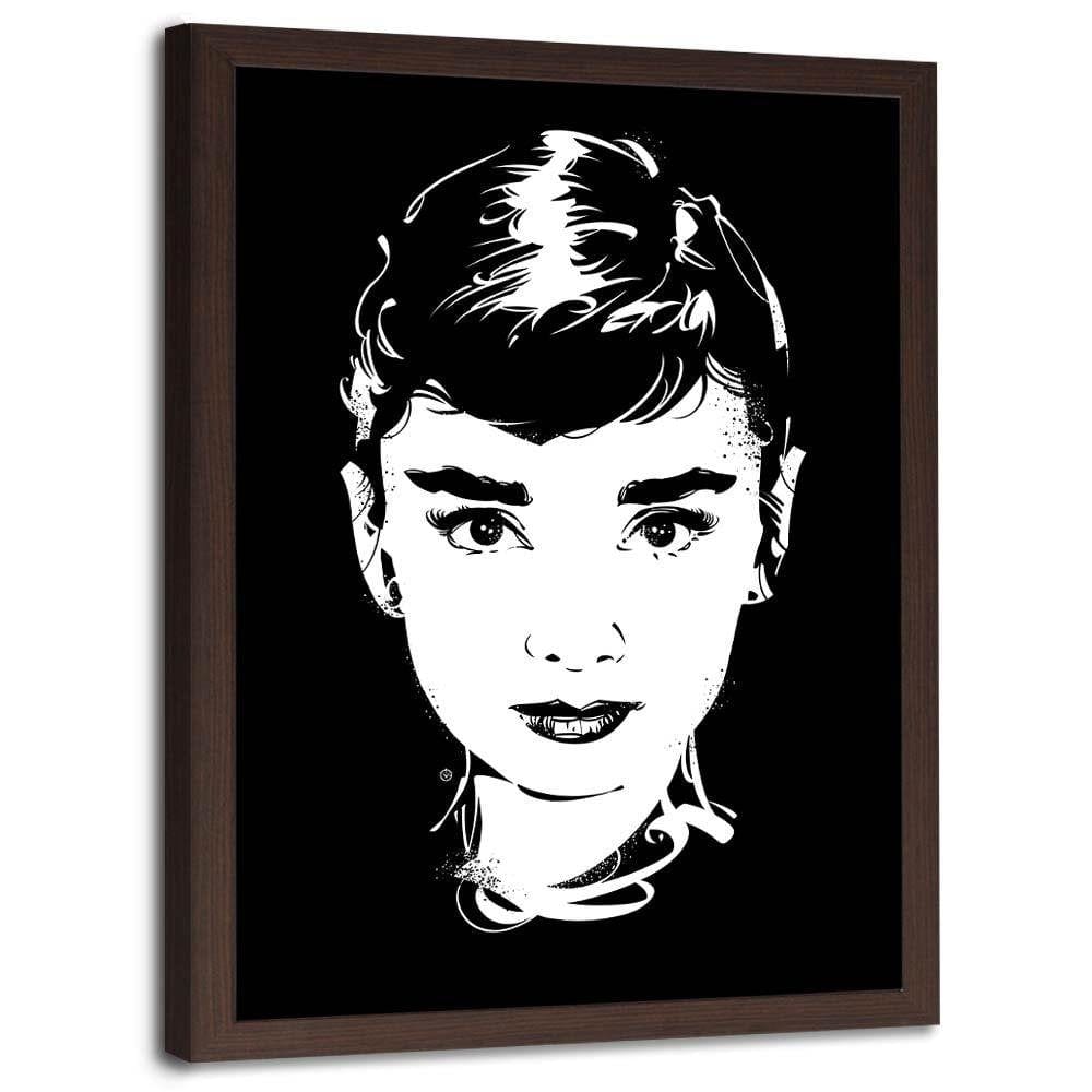 Glezna brūnā rāmī - Movie Star Image Black And White Home Trends DECO