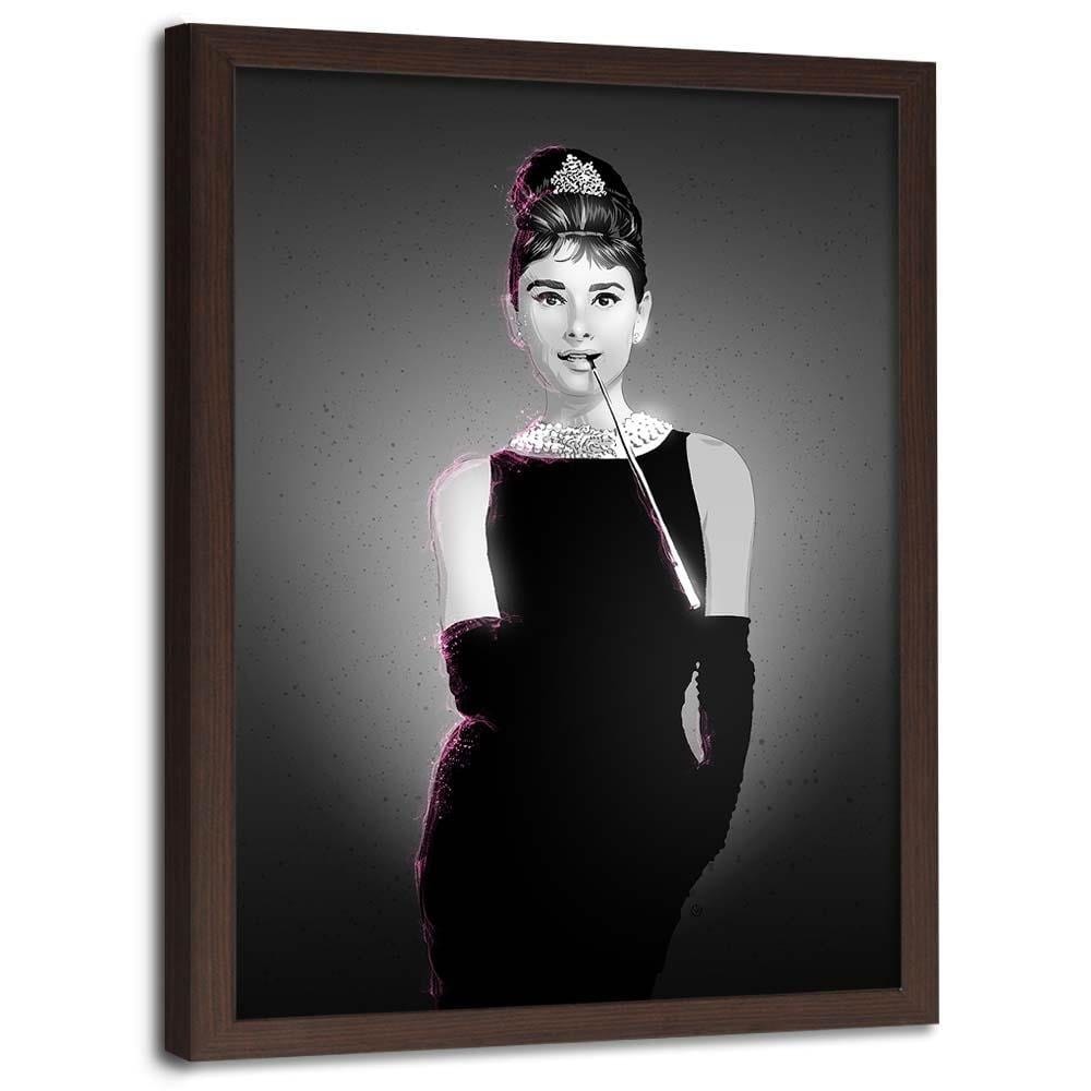 Glezna brūnā rāmī - Movie Star Image Black And White Home Trends DECO