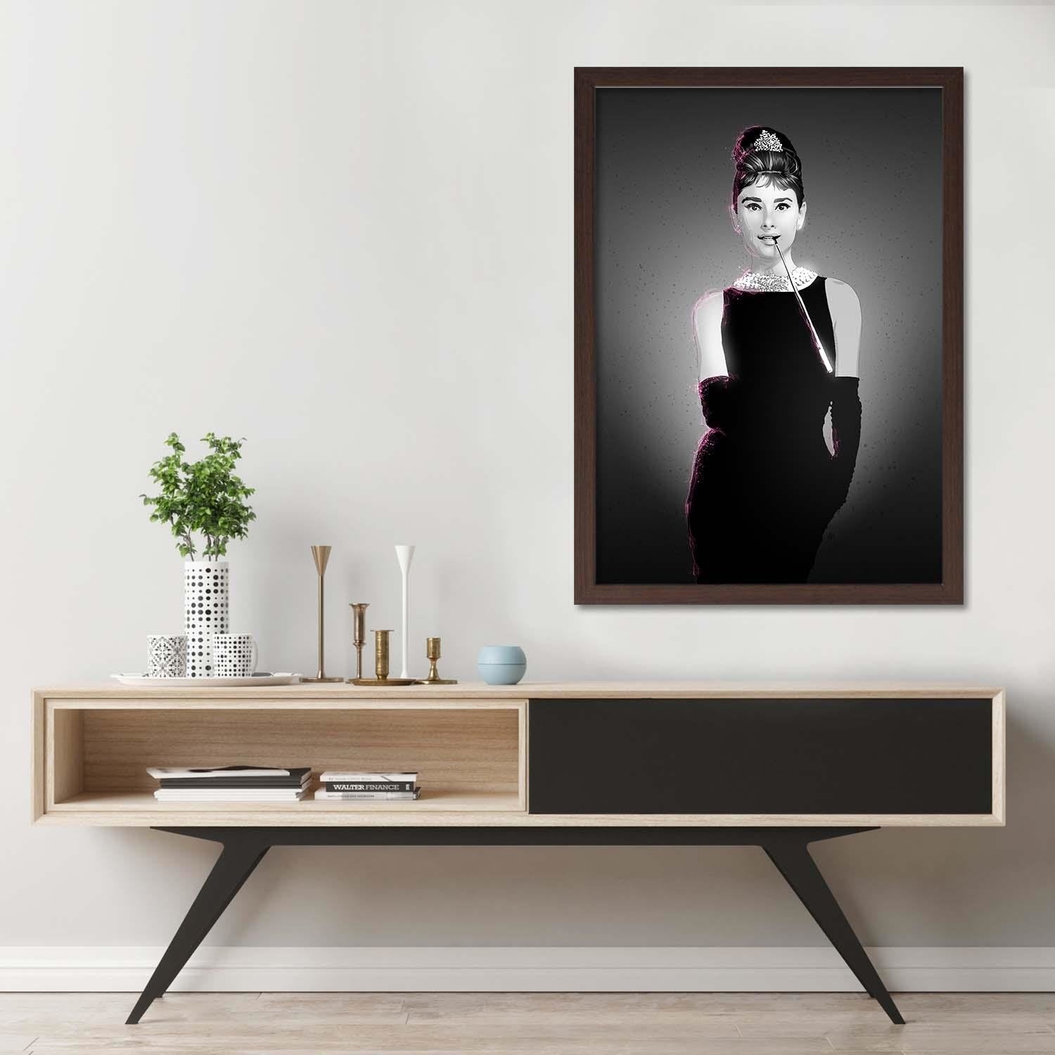 Glezna brūnā rāmī - Movie Star Image Black And White Home Trends DECO