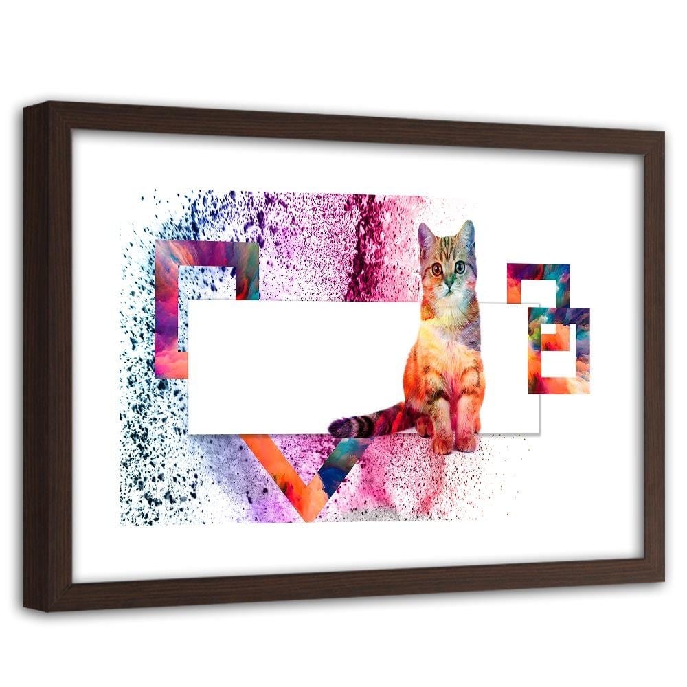 Glezna brūnā rāmī - Multi-Cat Home Trends DECO