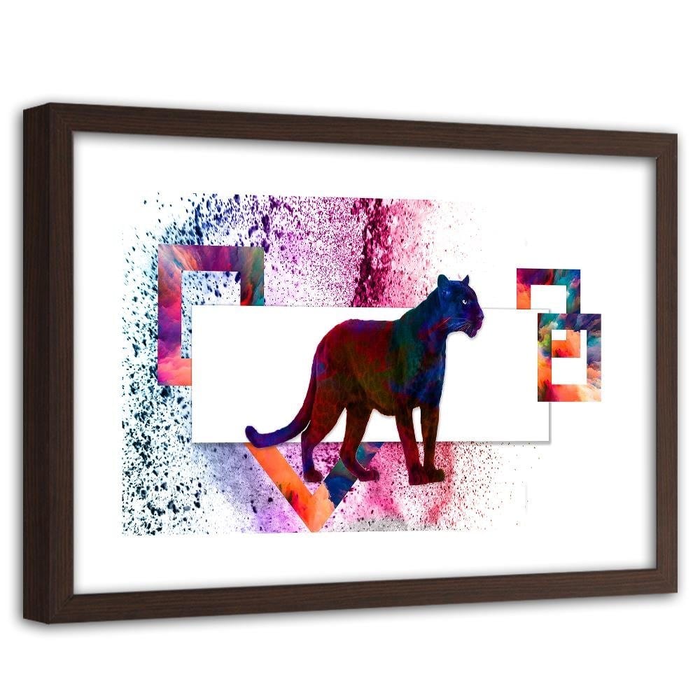 Glezna brūnā rāmī - Multi Panther Home Trends DECO