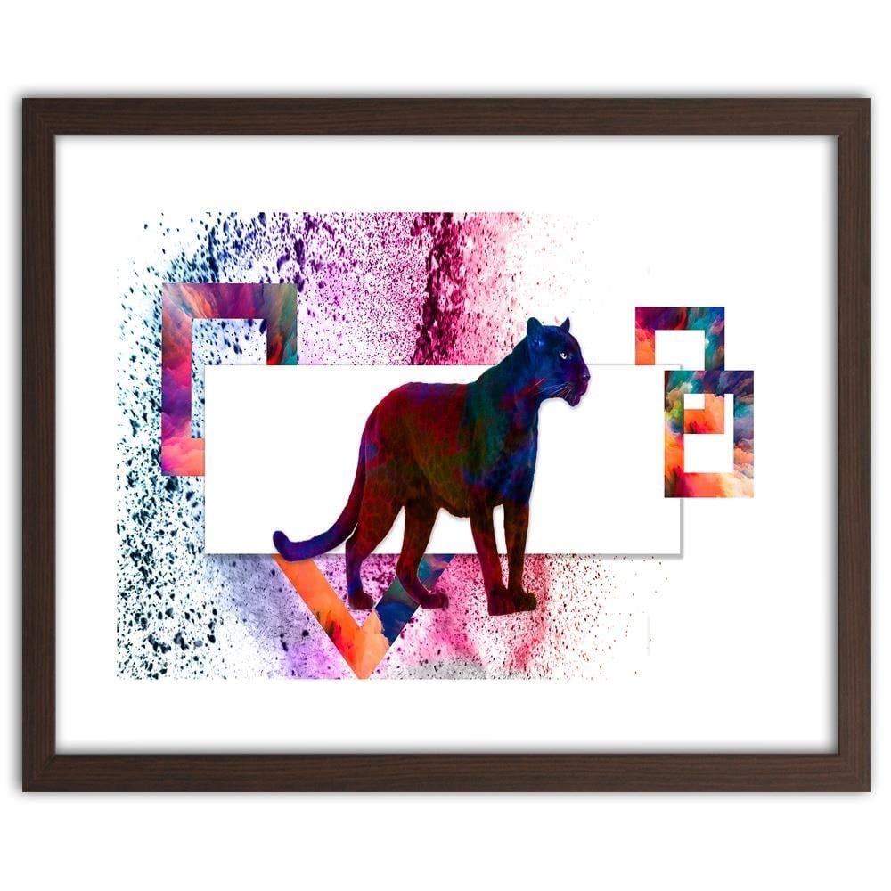 Glezna brūnā rāmī - Multi Panther Home Trends DECO