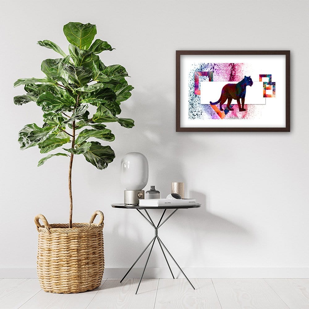 Glezna brūnā rāmī - Multi Panther Home Trends DECO