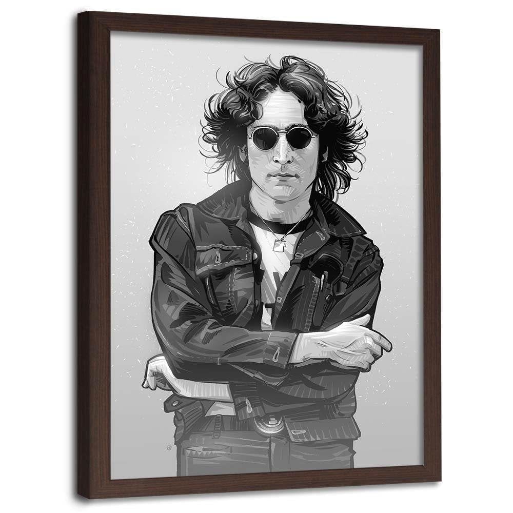 Glezna brūnā rāmī - Music Legend Singer Home Trends DECO