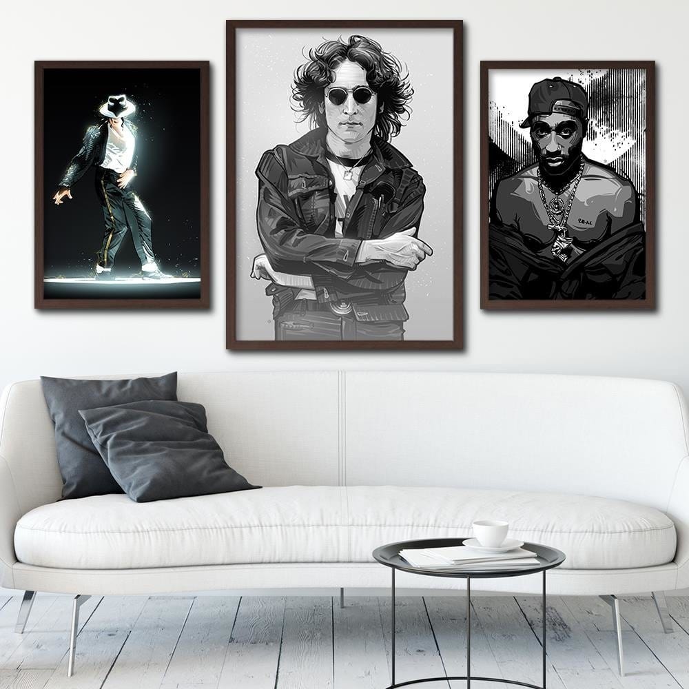 Glezna brūnā rāmī - Music Legend Singer Home Trends DECO