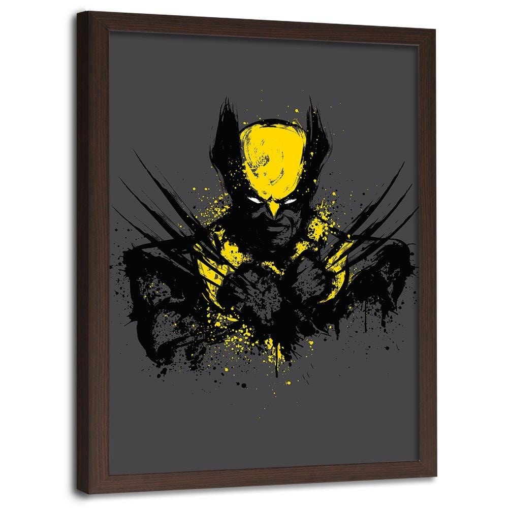 Glezna brūnā rāmī - Mutant Rage Yellow Home Trends DECO