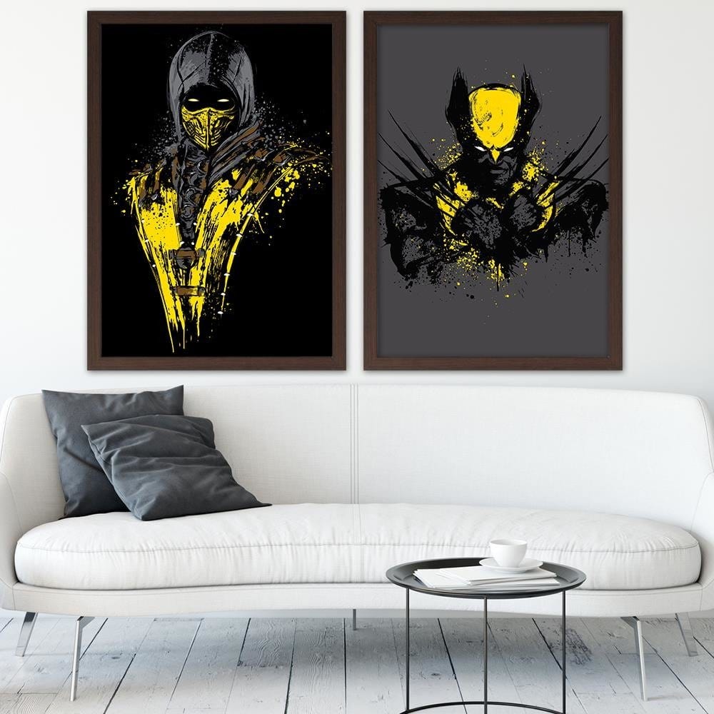 Glezna brūnā rāmī - Mutant Rage Yellow Home Trends DECO