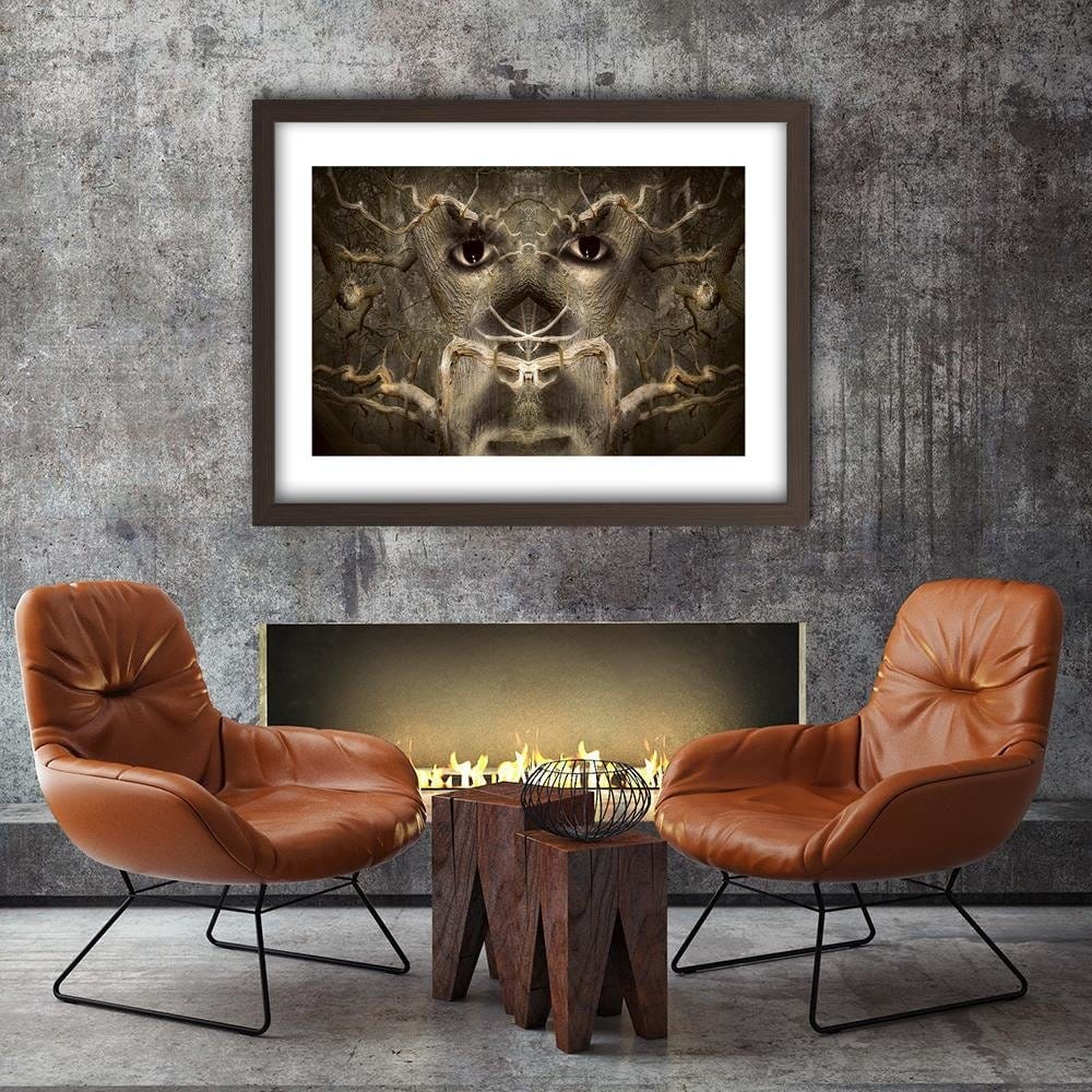 Glezna brūnā rāmī - Mysterious Eyes Fantasy Home Trends DECO