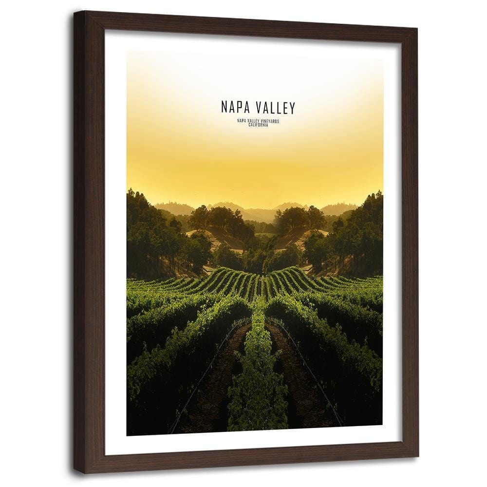 Glezna brūnā rāmī - Napa Valley Home Trends DECO