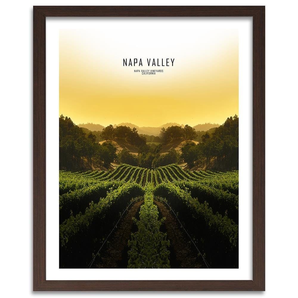 Glezna brūnā rāmī - Napa Valley Home Trends DECO
