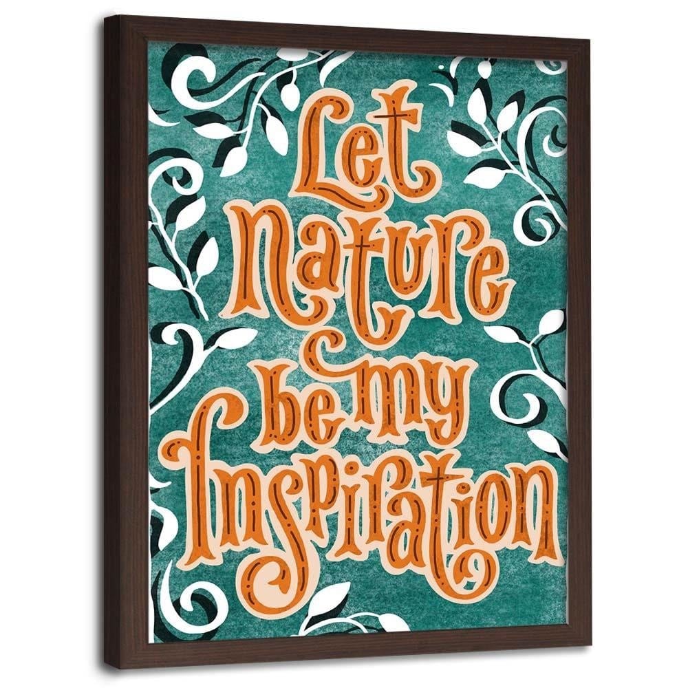 Glezna brūnā rāmī - Nature Inspires Home Trends DECO