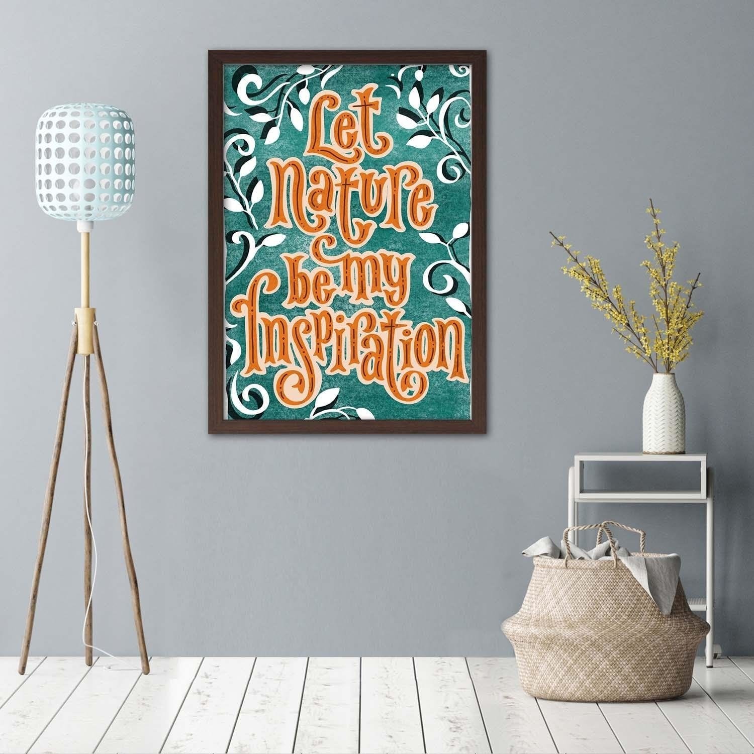 Glezna brūnā rāmī - Nature Inspires Home Trends DECO