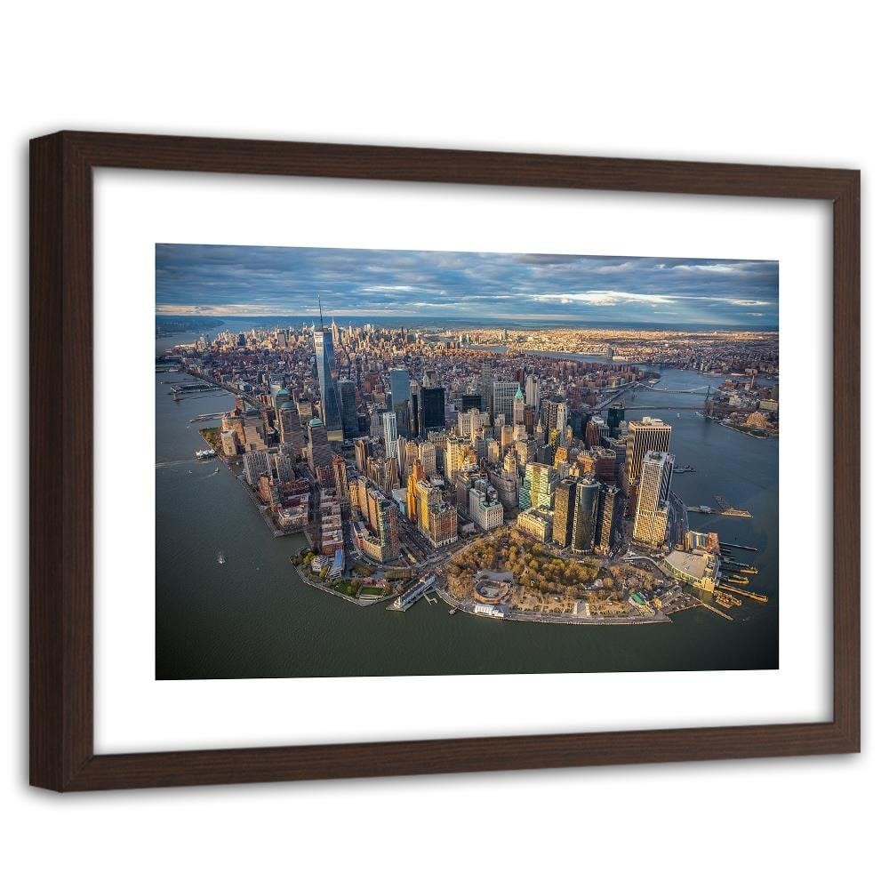 Glezna brūnā rāmī - New York City Home Trends DECO
