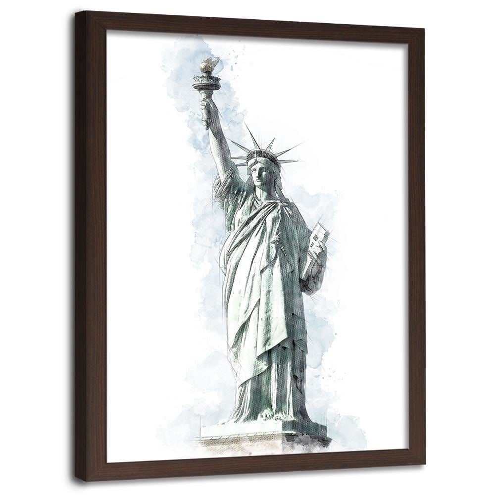 Glezna brūnā rāmī - New York Grey Home Trends DECO