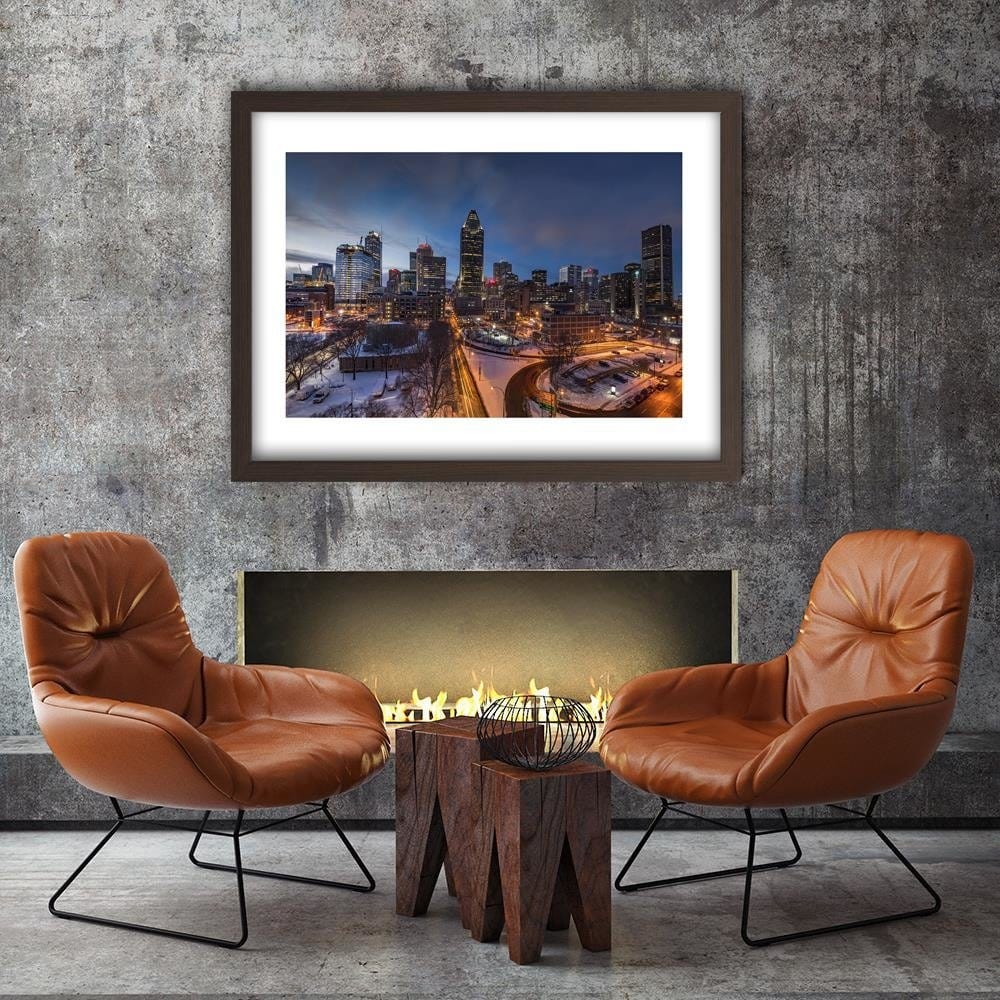 Glezna brūnā rāmī - New York Winter Home Trends DECO