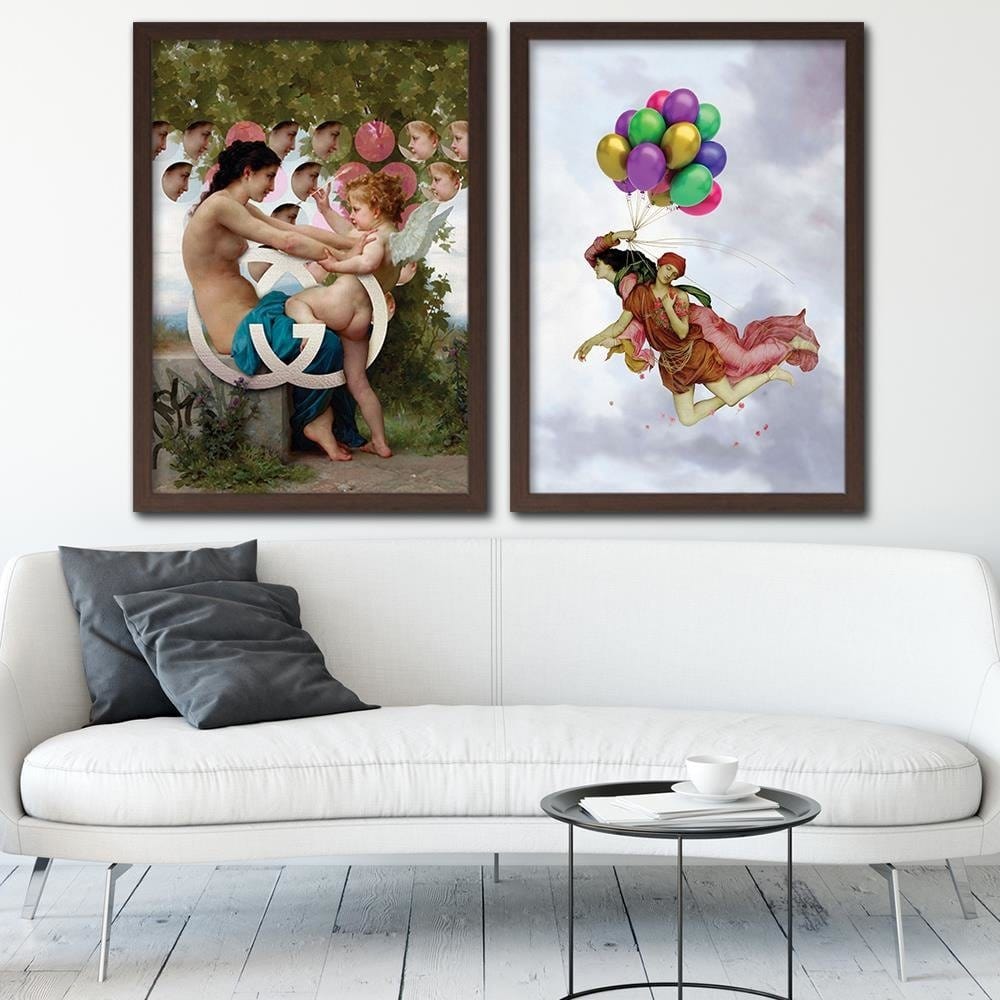 Glezna brūnā rāmī - Night And Sleep Image Home Trends DECO