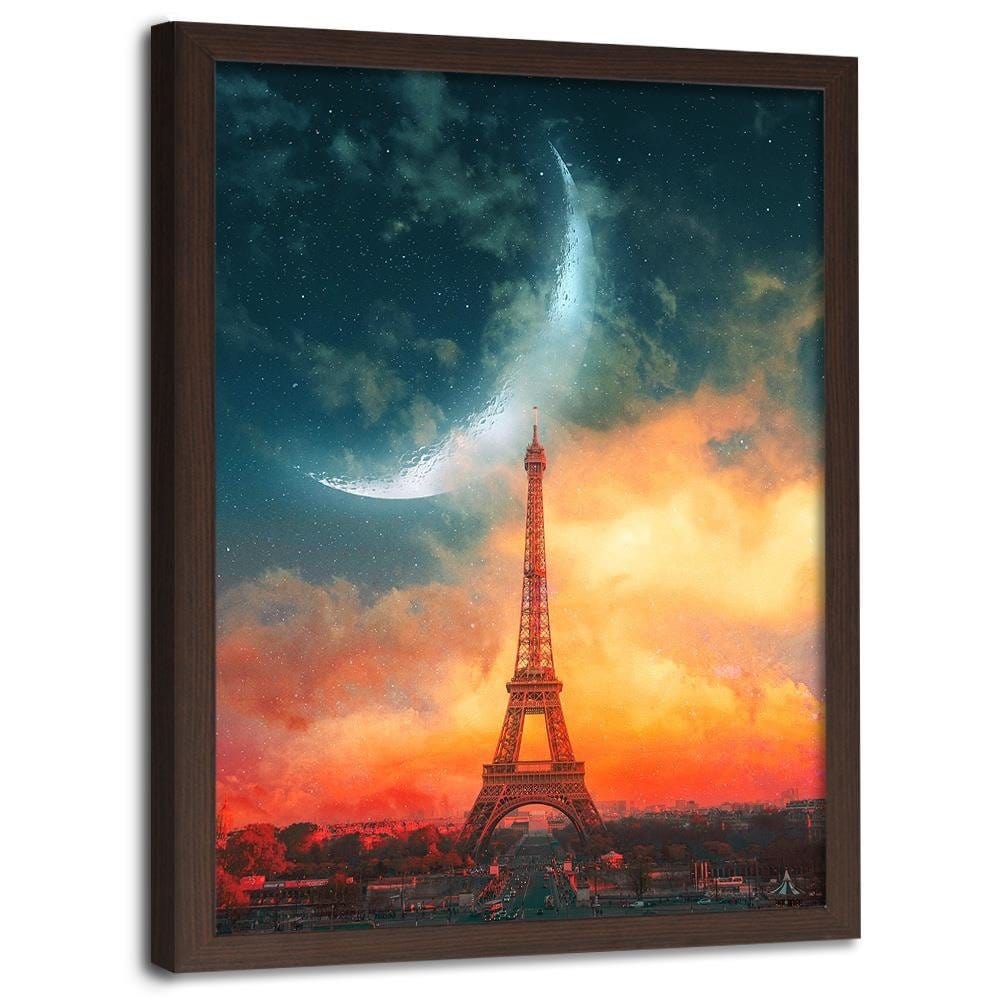 Glezna brūnā rāmī - Night In Paris Home Trends DECO