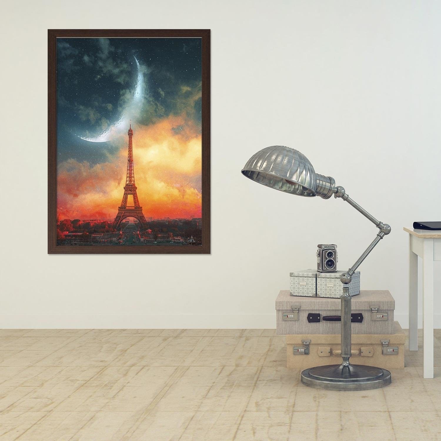 Glezna brūnā rāmī - Night In Paris Home Trends DECO