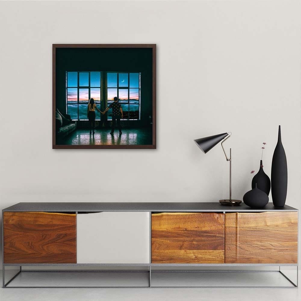 Glezna brūnā rāmī - Night Religion Home Trends DECO