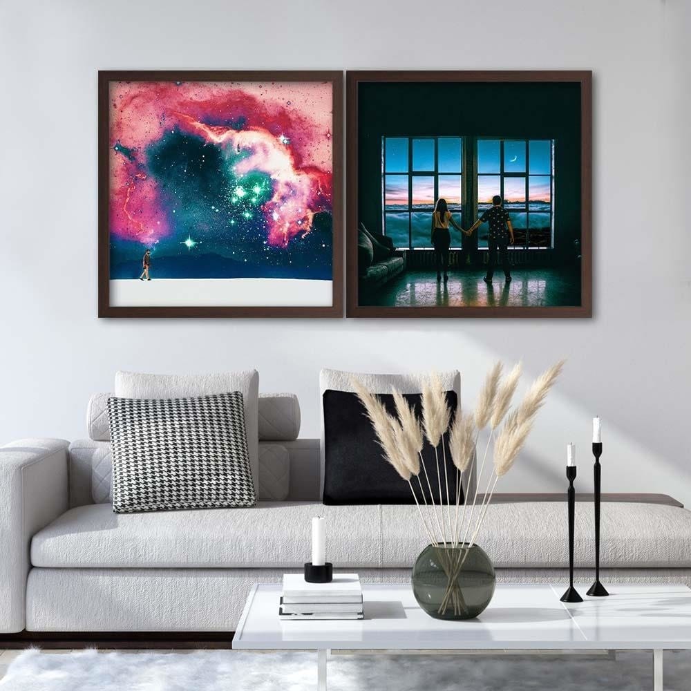 Glezna brūnā rāmī - Night Religion Home Trends DECO