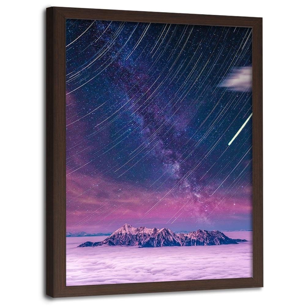 Glezna brūnā rāmī - Night Shooting Stars Home Trends DECO