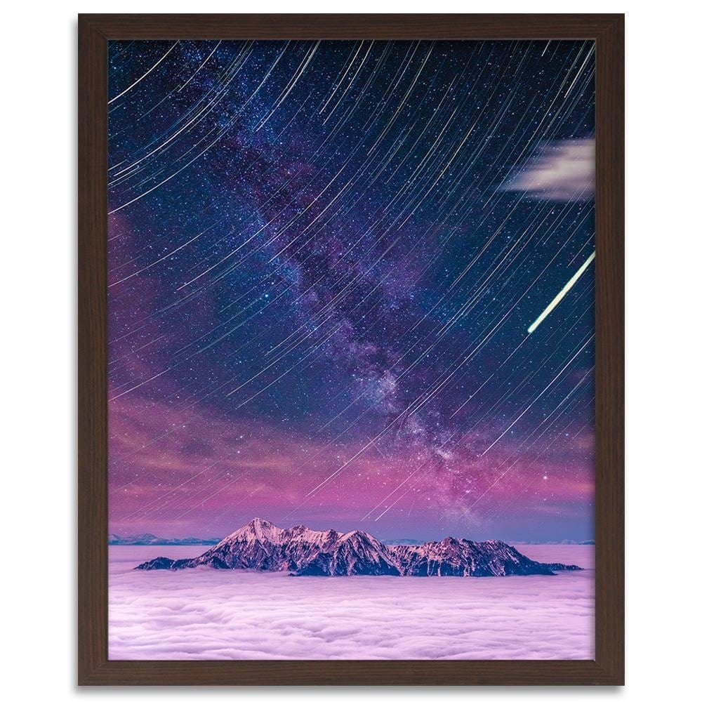 Glezna brūnā rāmī - Night Shooting Stars Home Trends DECO