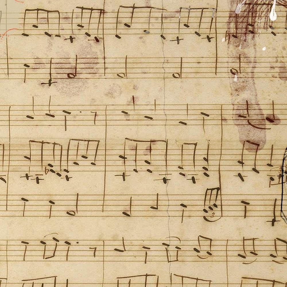 Glezna brūnā rāmī - Notes And Ballerina Home Trends DECO