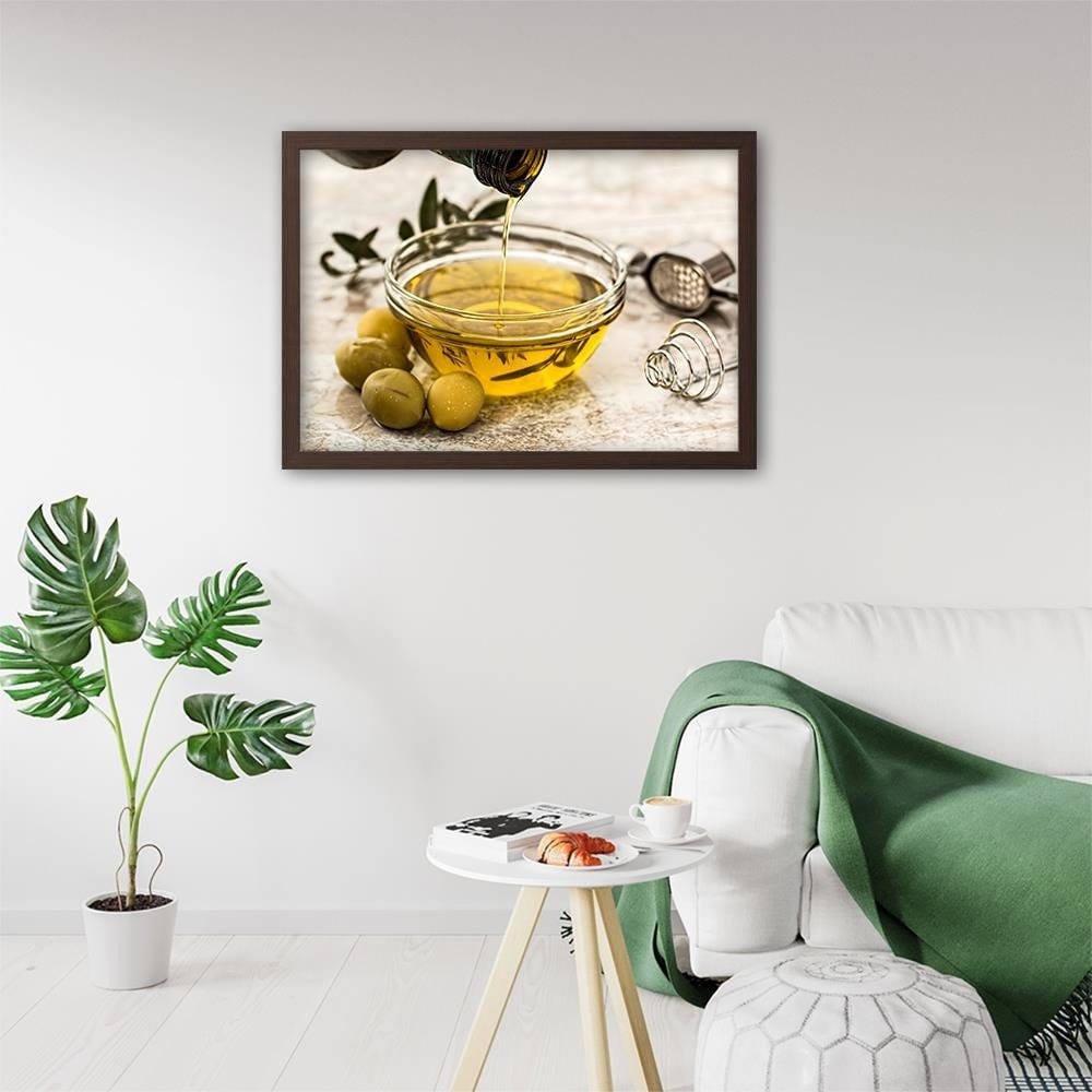 Glezna brūnā rāmī - Oil And Herbs Home Trends DECO
