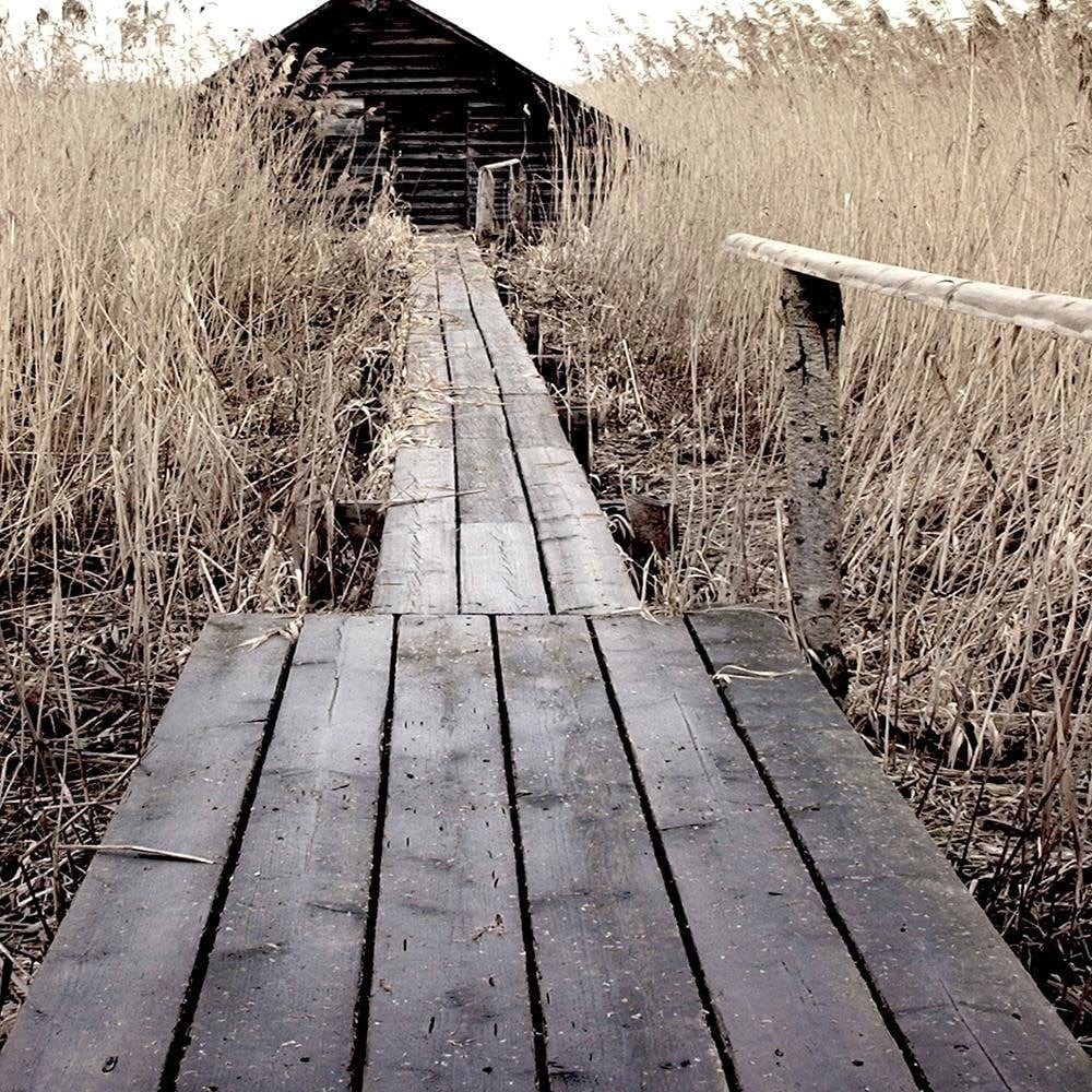 Glezna brūnā rāmī - Old Bridge In The High Reeds Home Trends DECO