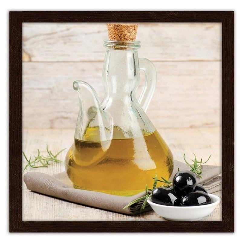 Glezna brūnā rāmī - Olive oil and black olives Home Trends DECO