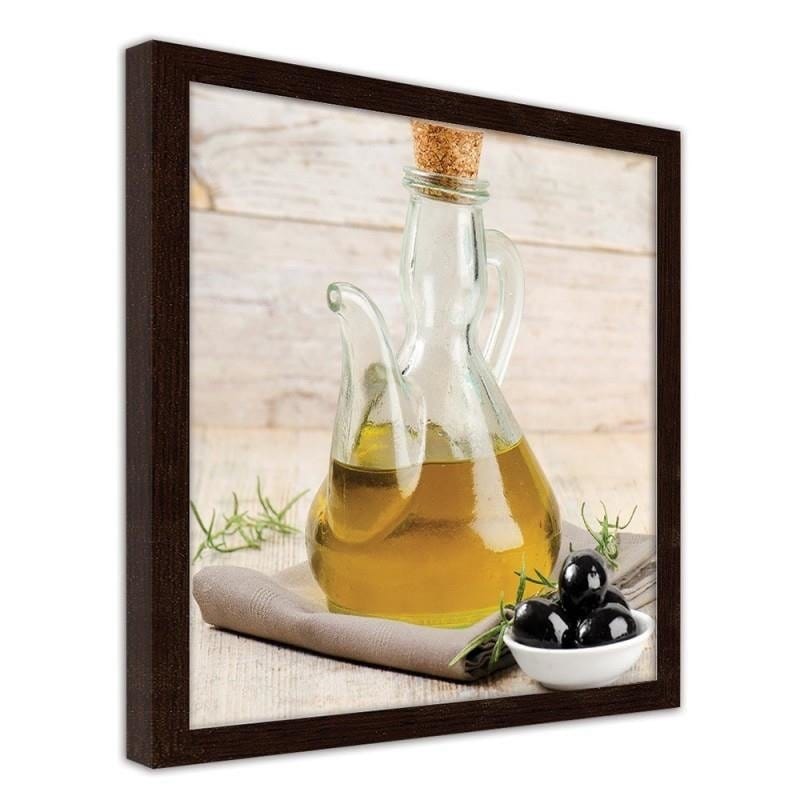 Glezna brūnā rāmī - Olive oil and black olives Home Trends DECO