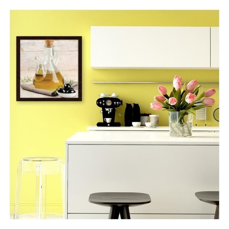 Glezna brūnā rāmī - Olive oil and black olives Home Trends DECO